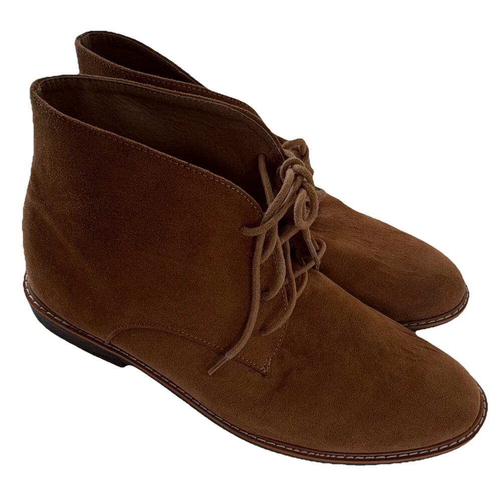 Old Navy Men’s Tan Suede Chukka Boots Lace-Up Ankle Round Toe Casual Size 12